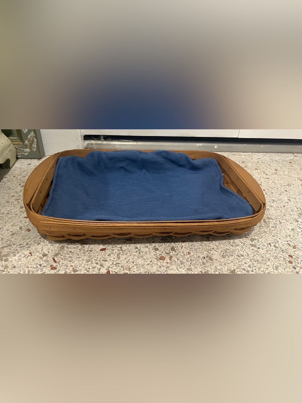Longaberger Woven Traditions Serving Tray Basket with liner